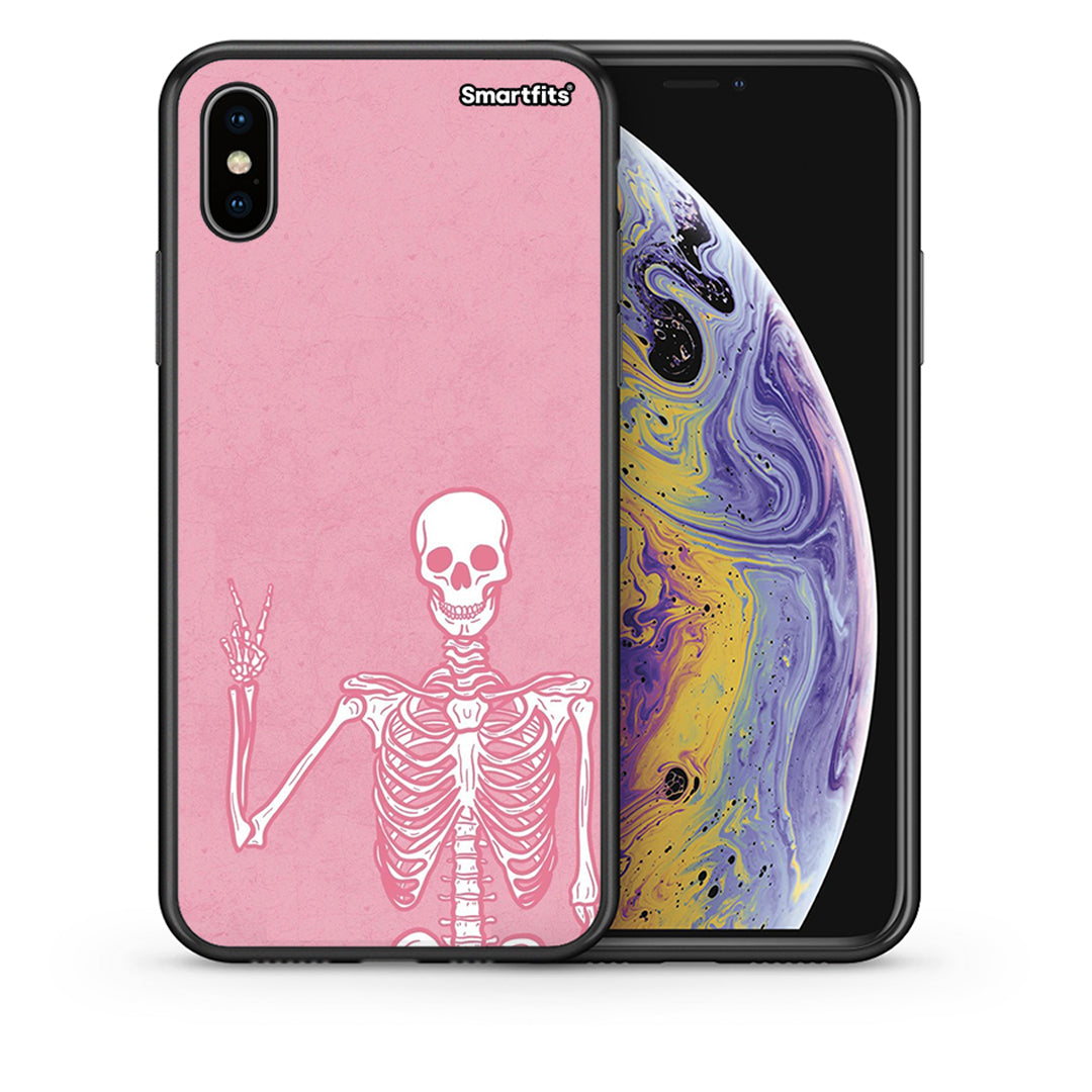 Θήκη iPhone Xs Max Halloween Motivation από τη Smartfits με σχέδιο στο πίσω μέρος και μαύρο περίβλημα | iPhone Xs Max Halloween Motivation case with colorful back and black bezels