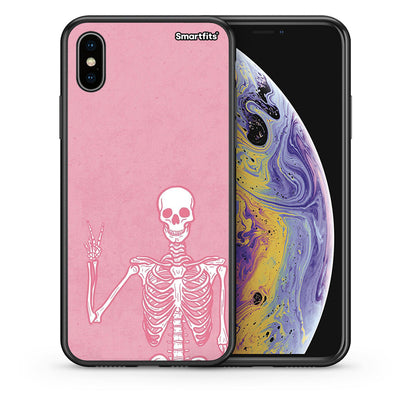 Θήκη iPhone Xs Max Halloween Motivation από τη Smartfits με σχέδιο στο πίσω μέρος και μαύρο περίβλημα | iPhone Xs Max Halloween Motivation case with colorful back and black bezels