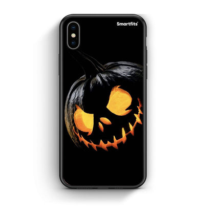 iphone xs max Halloween Scary Pumpkin Θήκη από τη Smartfits με σχέδιο στο πίσω μέρος και μαύρο περίβλημα | Smartphone case with colorful back and black bezels by Smartfits