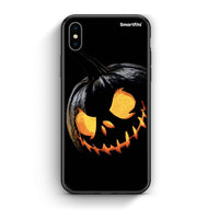 Thumbnail for iPhone X / Xs Halloween Scary Pumpkin Θήκη από τη Smartfits με σχέδιο στο πίσω μέρος και μαύρο περίβλημα | Smartphone case with colorful back and black bezels by Smartfits