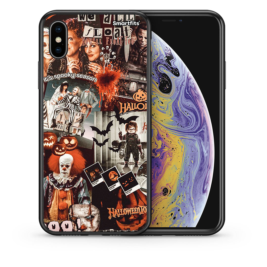Θήκη iPhone Xs Max Halloween Spooky Season από τη Smartfits με σχέδιο στο πίσω μέρος και μαύρο περίβλημα | iPhone Xs Max Halloween Spooky Season case with colorful back and black bezels