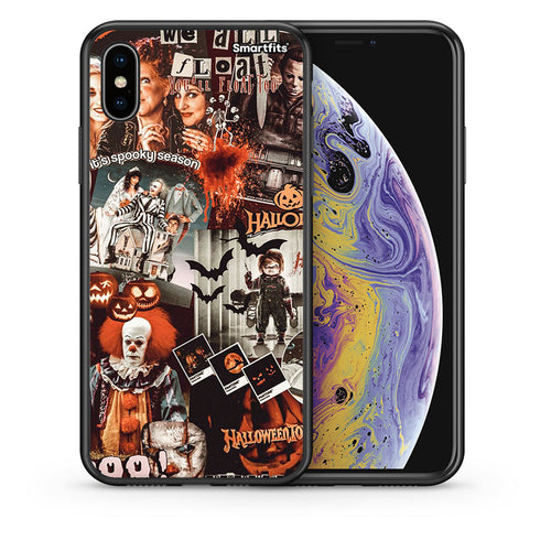 Θήκη iPhone Xs Max Halloween Spooky Season από τη Smartfits με σχέδιο στο πίσω μέρος και μαύρο περίβλημα | iPhone Xs Max Halloween Spooky Season case with colorful back and black bezels