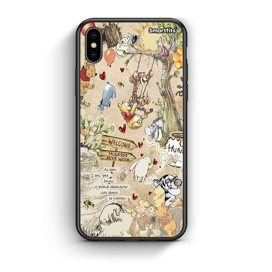 iphone xs max Happy Friends θήκη από τη Smartfits με σχέδιο στο πίσω μέρος και μαύρο περίβλημα | Smartphone case with colorful back and black bezels by Smartfits