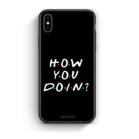 Thumbnail for iPhone X/Xs How You Doin θήκη από τη Smartfits με σχέδιο στο πίσω μέρος και μαύρο περίβλημα | Smartphone case with colorful back and black bezels by Smartfits