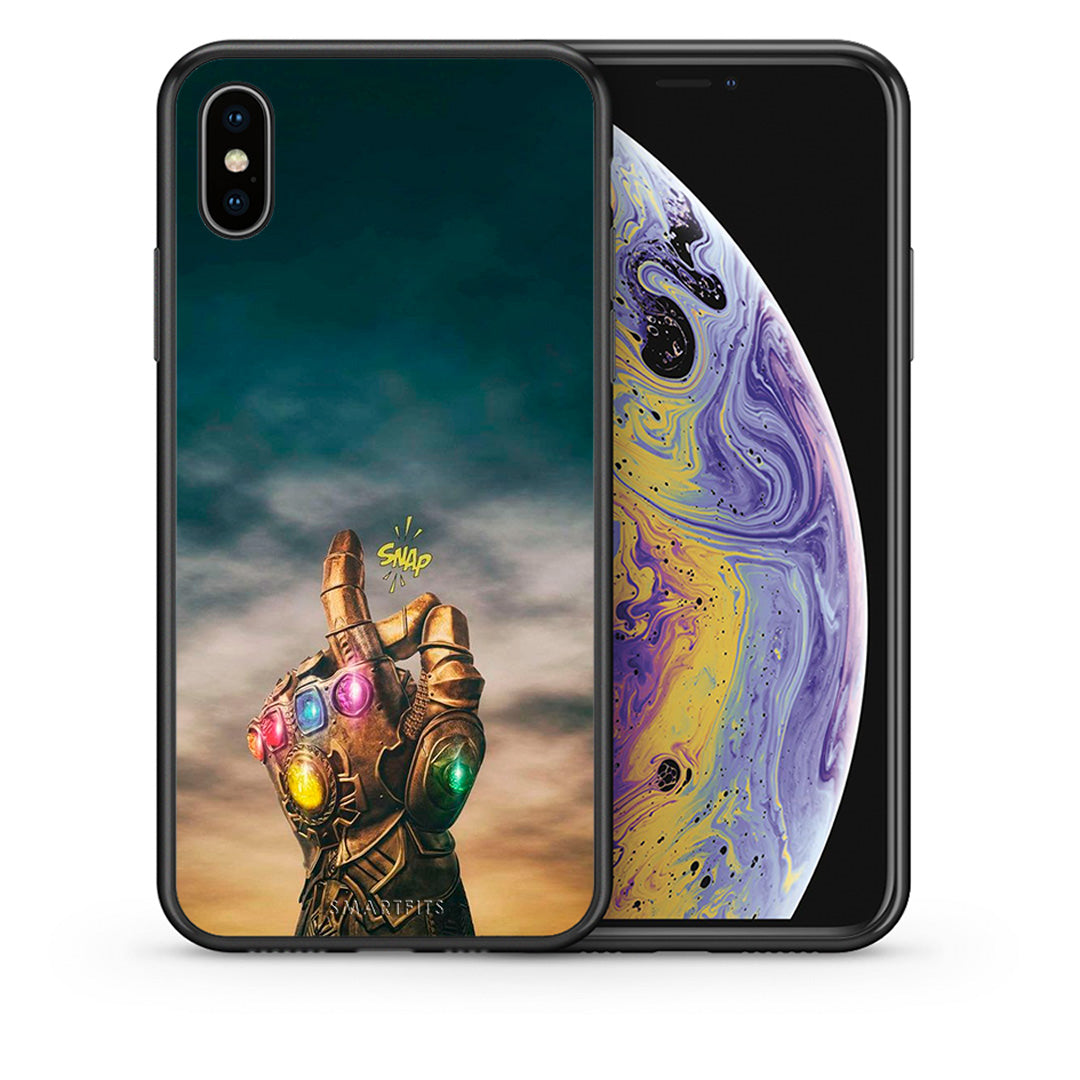 Θήκη iPhone Xs Max Infinity Snap από τη Smartfits με σχέδιο στο πίσω μέρος και μαύρο περίβλημα | iPhone Xs Max Infinity Snap case with colorful back and black bezels