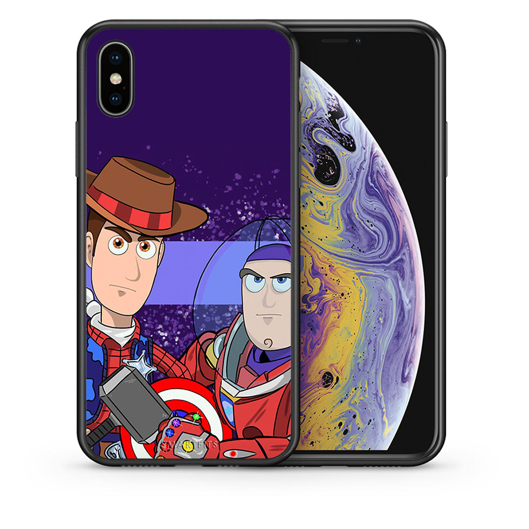 Θήκη iPhone Xs Max Infinity Story από τη Smartfits με σχέδιο στο πίσω μέρος και μαύρο περίβλημα | iPhone Xs Max Infinity Story case with colorful back and black bezels