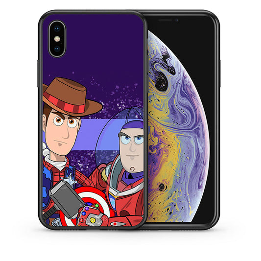 Θήκη iPhone Xs Max Infinity Story από τη Smartfits με σχέδιο στο πίσω μέρος και μαύρο περίβλημα | iPhone Xs Max Infinity Story case with colorful back and black bezels