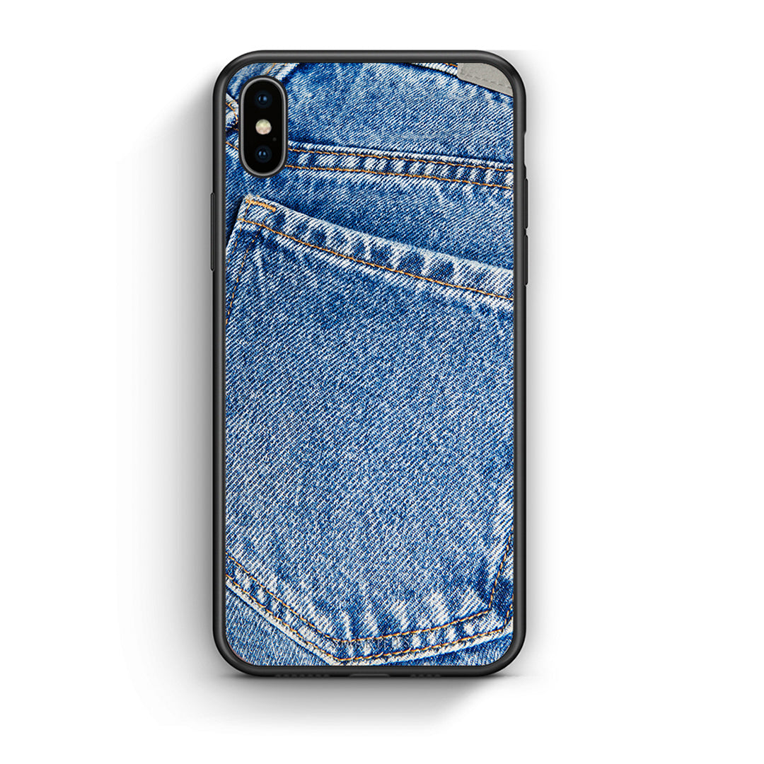 iPhone X/Xs Jeans Pocket θήκη από τη Smartfits με σχέδιο στο πίσω μέρος και μαύρο περίβλημα | Smartphone case with colorful back and black bezels by Smartfits