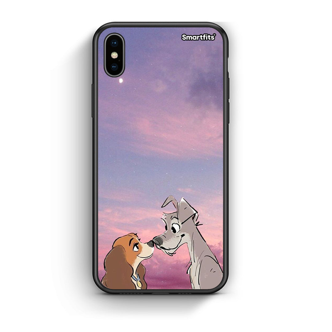 iphone xs max Lady And Tramp θήκη από τη Smartfits με σχέδιο στο πίσω μέρος και μαύρο περίβλημα | Smartphone case with colorful back and black bezels by Smartfits