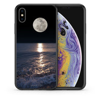Thumbnail for Θήκη iPhone Xs Max Moon Landscape από τη Smartfits με σχέδιο στο πίσω μέρος και μαύρο περίβλημα | iPhone Xs Max Moon Landscape case with colorful back and black bezels