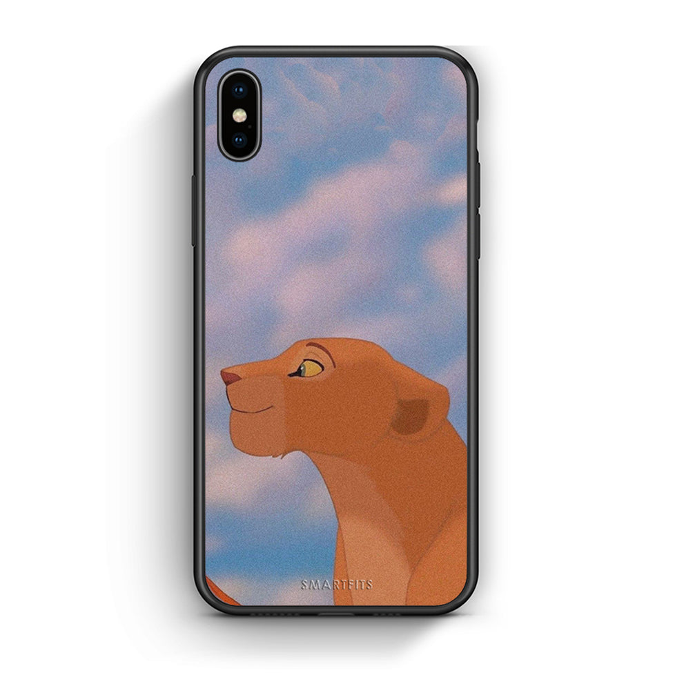 iphone xs max Lion Love 2 Θήκη Αγίου Βαλεντίνου από τη Smartfits με σχέδιο στο πίσω μέρος και μαύρο περίβλημα | Smartphone case with colorful back and black bezels by Smartfits