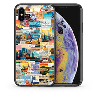 Thumbnail for Θήκη iPhone X/Xs Live To Travel από τη Smartfits με σχέδιο στο πίσω μέρος και μαύρο περίβλημα | iPhone X/Xs Live To Travel case with colorful back and black bezels