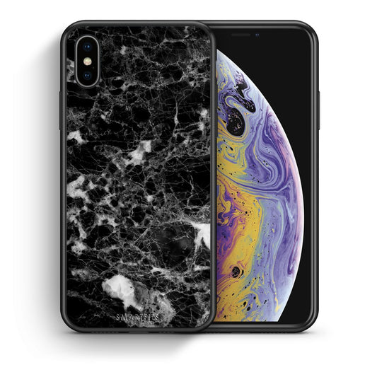 Θήκη iPhone X/Xs Male Marble από τη Smartfits με σχέδιο στο πίσω μέρος και μαύρο περίβλημα | iPhone X/Xs Male Marble case with colorful back and black bezels