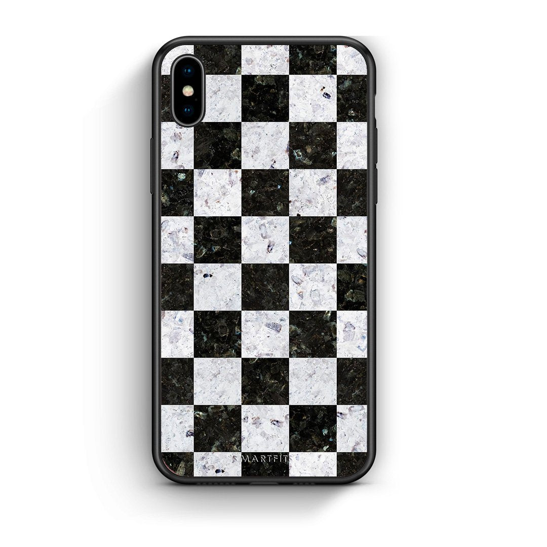 4 - iPhone X/Xs Square Geometric Marble case, cover, bumper