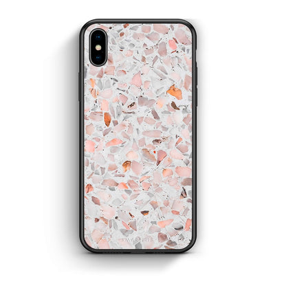iphone xs max Marble Terrazzo θήκη από τη Smartfits με σχέδιο στο πίσω μέρος και μαύρο περίβλημα | Smartphone case with colorful back and black bezels by Smartfits