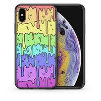 Thumbnail for Θήκη iPhone Xs Max Melting Rainbow από τη Smartfits με σχέδιο στο πίσω μέρος και μαύρο περίβλημα | iPhone Xs Max Melting Rainbow case with colorful back and black bezels
