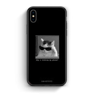 Thumbnail for iPhone X/Xs Meme Cat θήκη από τη Smartfits με σχέδιο στο πίσω μέρος και μαύρο περίβλημα | Smartphone case with colorful back and black bezels by Smartfits