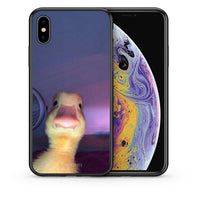 Thumbnail for Θήκη iPhone Xs Max Meme Duck από τη Smartfits με σχέδιο στο πίσω μέρος και μαύρο περίβλημα | iPhone Xs Max Meme Duck case with colorful back and black bezels