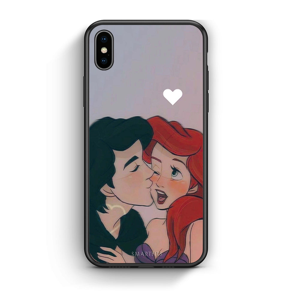 iphone xs max Mermaid Love Θήκη Αγίου Βαλεντίνου από τη Smartfits με σχέδιο στο πίσω μέρος και μαύρο περίβλημα | Smartphone case with colorful back and black bezels by Smartfits