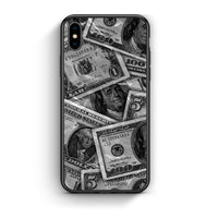 Thumbnail for iPhone X/Xs Money Dollars θήκη από τη Smartfits με σχέδιο στο πίσω μέρος και μαύρο περίβλημα | Smartphone case with colorful back and black bezels by Smartfits