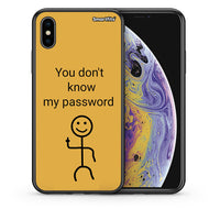 Thumbnail for Θήκη iPhone X / Xs My Password από τη Smartfits με σχέδιο στο πίσω μέρος και μαύρο περίβλημα | iPhone X / Xs My Password case with colorful back and black bezels
