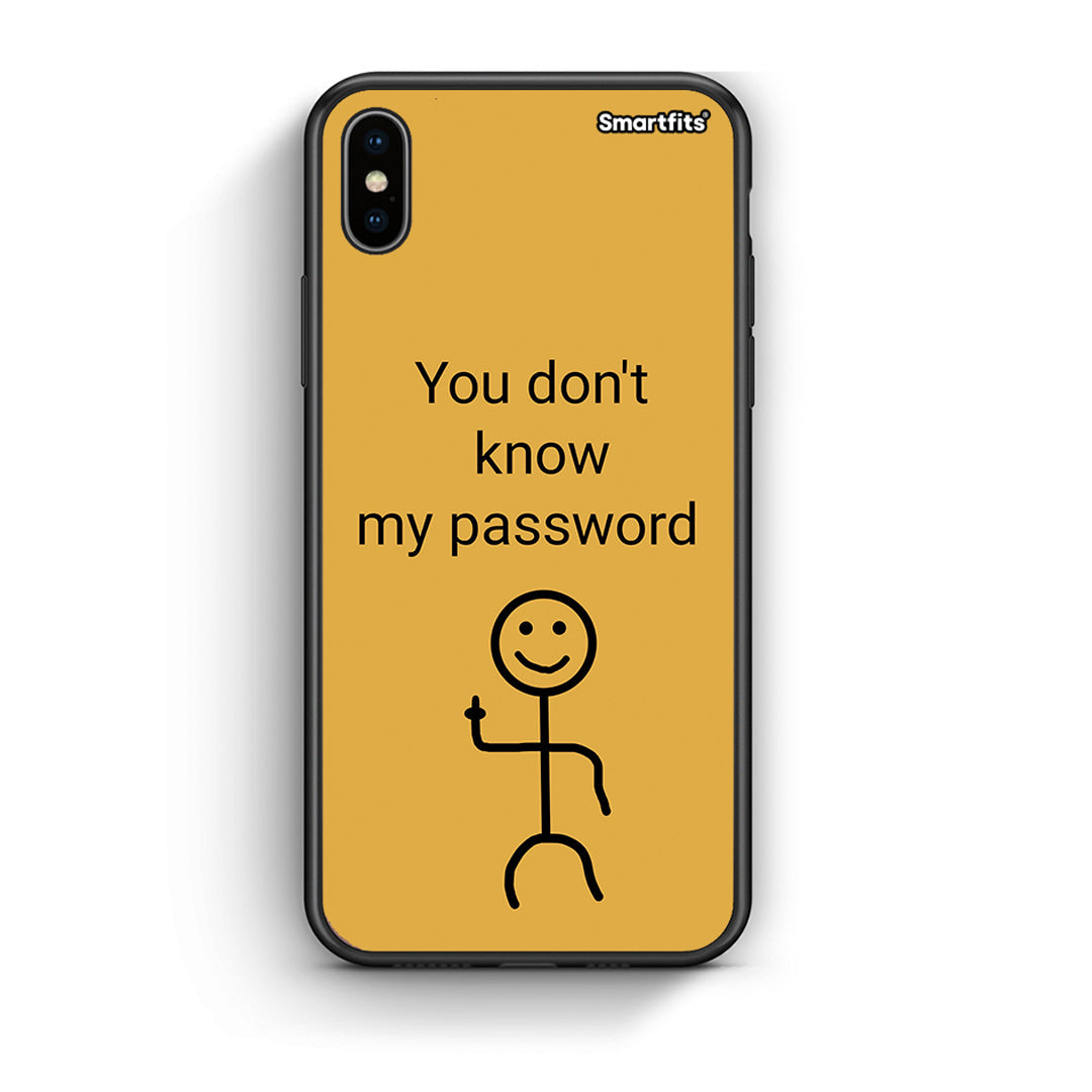 iphone xs max My Password Θήκη από τη Smartfits με σχέδιο στο πίσω μέρος και μαύρο περίβλημα | Smartphone case with colorful back and black bezels by Smartfits