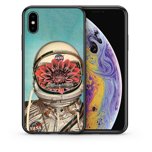 Θήκη iPhone X/Xs Nasa Bloom από τη Smartfits με σχέδιο στο πίσω μέρος και μαύρο περίβλημα | iPhone X/Xs Nasa Bloom case with colorful back and black bezels