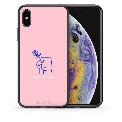 Θήκη iPhone Xs Max Nice Day από τη Smartfits με σχέδιο στο πίσω μέρος και μαύρο περίβλημα | iPhone Xs Max Nice Day case with colorful back and black bezels