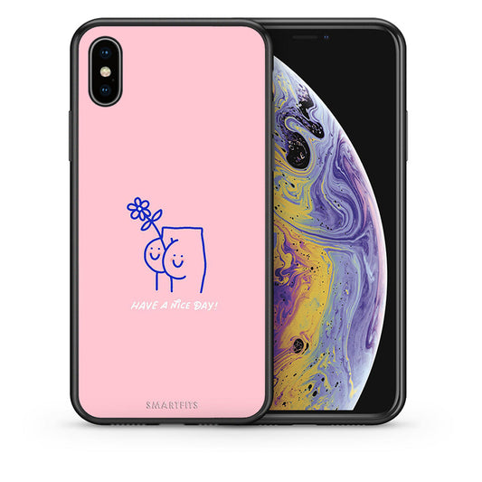 Θήκη iPhone Xs Max Nice Day από τη Smartfits με σχέδιο στο πίσω μέρος και μαύρο περίβλημα | iPhone Xs Max Nice Day case with colorful back and black bezels