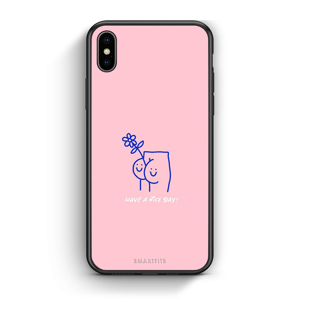 iphone xs max Nice Day θήκη από τη Smartfits με σχέδιο στο πίσω μέρος και μαύρο περίβλημα | Smartphone case with colorful back and black bezels by Smartfits
