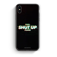 Thumbnail for iPhone X/Xs OMG ShutUp θήκη από τη Smartfits με σχέδιο στο πίσω μέρος και μαύρο περίβλημα | Smartphone case with colorful back and black bezels by Smartfits