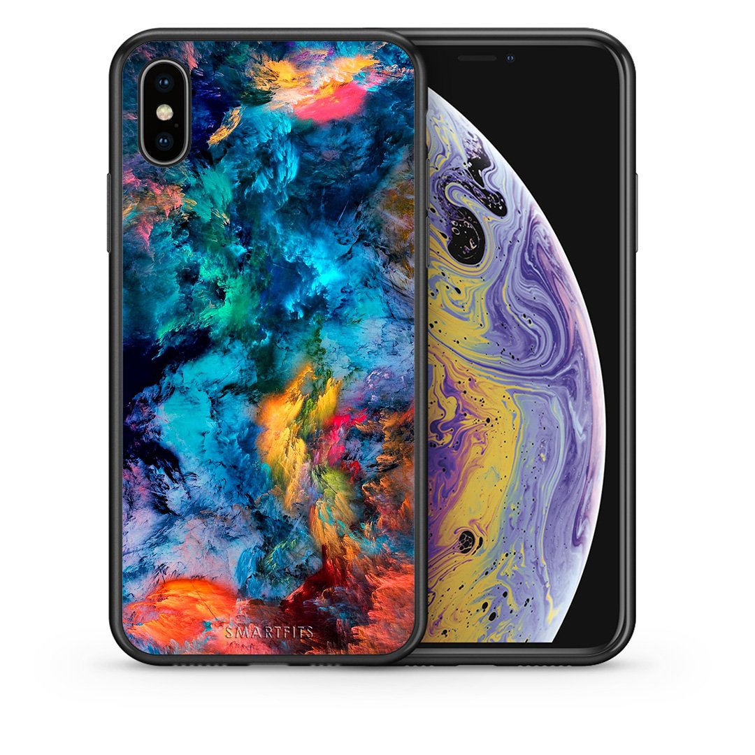 Θήκη iPhone X/Xs Crayola Paint από τη Smartfits με σχέδιο στο πίσω μέρος και μαύρο περίβλημα | iPhone X/Xs Crayola Paint case with colorful back and black bezels