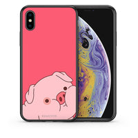Thumbnail for Θήκη Αγίου Βαλεντίνου iPhone X / Xs Pig Love 1 από τη Smartfits με σχέδιο στο πίσω μέρος και μαύρο περίβλημα | iPhone X / Xs Pig Love 1 case with colorful back and black bezels