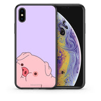 Thumbnail for Θήκη Αγίου Βαλεντίνου iPhone X / Xs Pig Love 2 από τη Smartfits με σχέδιο στο πίσω μέρος και μαύρο περίβλημα | iPhone X / Xs Pig Love 2 case with colorful back and black bezels