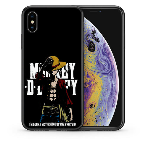 Θήκη iPhone X/Xs Pirate King από τη Smartfits με σχέδιο στο πίσω μέρος και μαύρο περίβλημα | iPhone X/Xs Pirate King case with colorful back and black bezels
