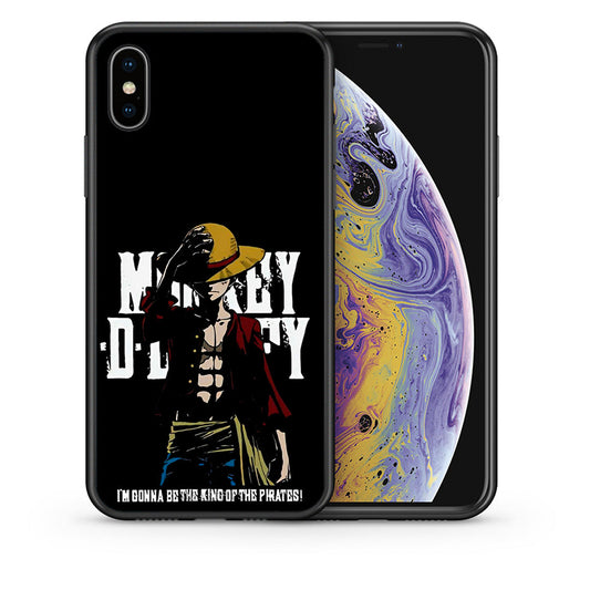 Θήκη iPhone X/Xs Pirate King από τη Smartfits με σχέδιο στο πίσω μέρος και μαύρο περίβλημα | iPhone X/Xs Pirate King case with colorful back and black bezels