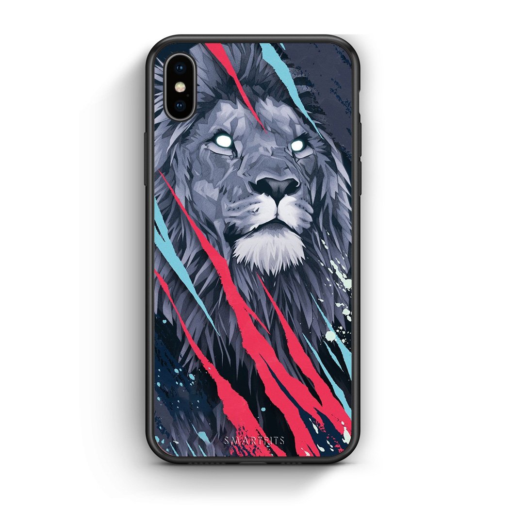 4 - iPhone X/Xs Lion Designer PopArt case, cover, bumper