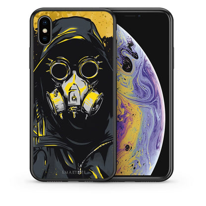 Θήκη iPhone X/Xs Mask PopArt από τη Smartfits με σχέδιο στο πίσω μέρος και μαύρο περίβλημα | iPhone X/Xs Mask PopArt case with colorful back and black bezels