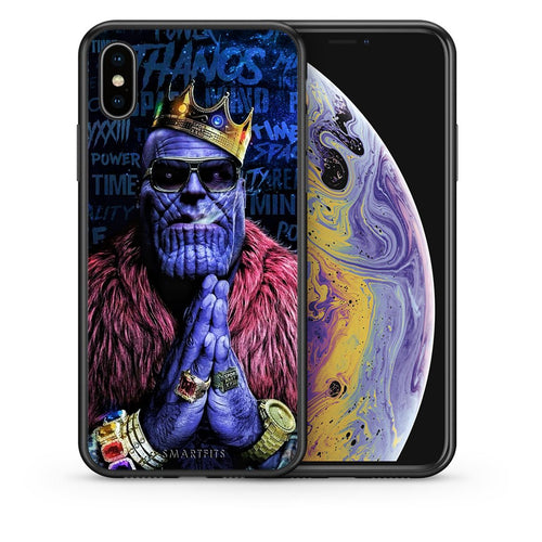Θήκη iPhone Xs Max Thanos PopArt από τη Smartfits με σχέδιο στο πίσω μέρος και μαύρο περίβλημα | iPhone Xs Max Thanos PopArt case with colorful back and black bezels