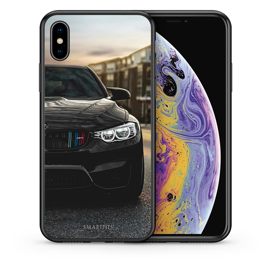 Θήκη iPhone X/Xs M3 Racing από τη Smartfits με σχέδιο στο πίσω μέρος και μαύρο περίβλημα | iPhone X/Xs M3 Racing case with colorful back and black bezels