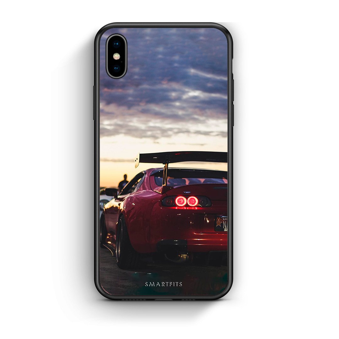 iPhone X/Xs Racing Supra θήκη από τη Smartfits με σχέδιο στο πίσω μέρος και μαύρο περίβλημα | Smartphone case with colorful back and black bezels by Smartfits