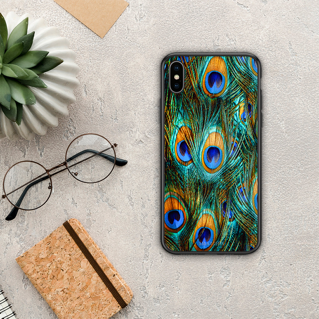 Real Peacock Feathers - iPhone X / Xs θήκη