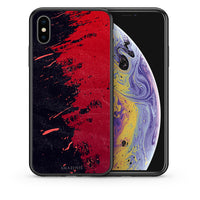 Thumbnail for Θήκη Αγίου Βαλεντίνου iPhone Xs Max Red Paint από τη Smartfits με σχέδιο στο πίσω μέρος και μαύρο περίβλημα | iPhone Xs Max Red Paint case with colorful back and black bezels