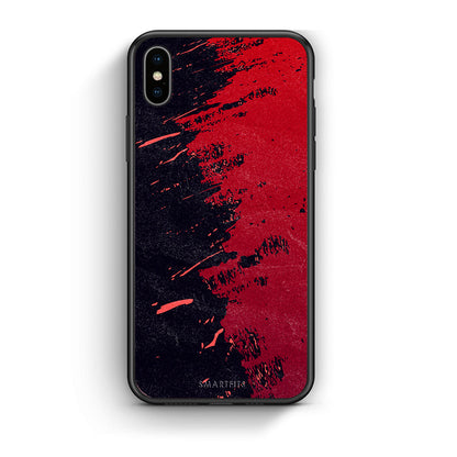 iphone xs max Red Paint Θήκη Αγίου Βαλεντίνου από τη Smartfits με σχέδιο στο πίσω μέρος και μαύρο περίβλημα | Smartphone case with colorful back and black bezels by Smartfits