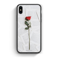 Thumbnail for iphone xs max Red Rose θήκη από τη Smartfits με σχέδιο στο πίσω μέρος και μαύρο περίβλημα | Smartphone case with colorful back and black bezels by Smartfits