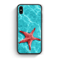 Thumbnail for iphone xs max Red Starfish Θήκη από τη Smartfits με σχέδιο στο πίσω μέρος και μαύρο περίβλημα | Smartphone case with colorful back and black bezels by Smartfits