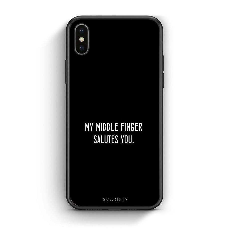 iphone xs max Salute θήκη από τη Smartfits με σχέδιο στο πίσω μέρος και μαύρο περίβλημα | Smartphone case with colorful back and black bezels by Smartfits