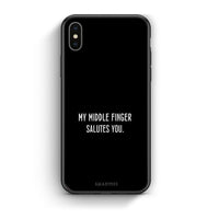 Thumbnail for iphone xs max Salute θήκη από τη Smartfits με σχέδιο στο πίσω μέρος και μαύρο περίβλημα | Smartphone case with colorful back and black bezels by Smartfits