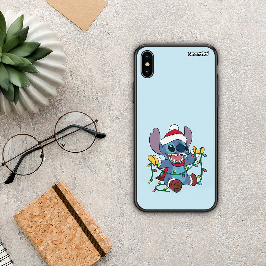 Santa Stich - iPhone X / Xs θήκη