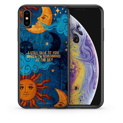 Θήκη iPhone X/Xs Screaming Sky από τη Smartfits με σχέδιο στο πίσω μέρος και μαύρο περίβλημα | iPhone X/Xs Screaming Sky case with colorful back and black bezels